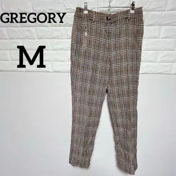[GREGORY] 체크 무늬 슬랙스 38