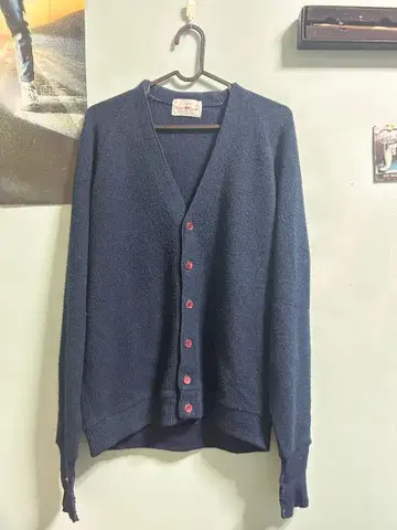 HUNT CLUB 캐나다제 60~70년대 네이비 가디건