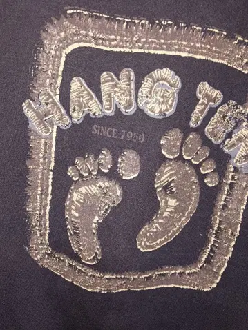 빈티지 HANG TEN 발자국 디자인 트레이닝복 두꺼운 원단