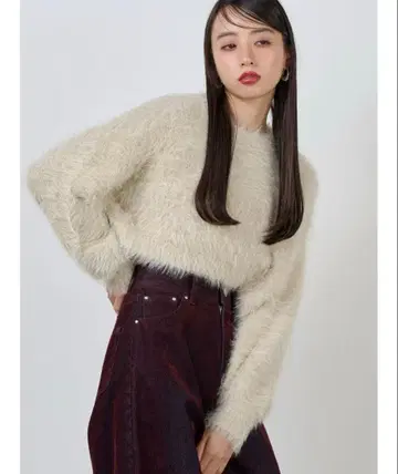 murua 바이컬러 MIX 샤기 니트