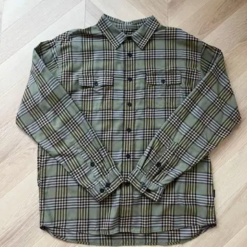 파타고니아 플란넬 셔츠 L 사이즈 체크 옴브레 긴팔 헤비 플란넬