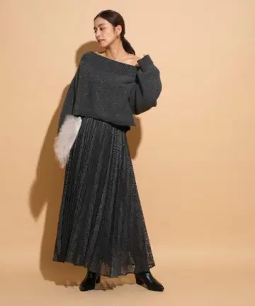 [ 새상품급 ] 마이 스트라다 * 금박 플리츠 스커트