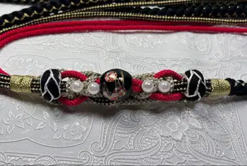 a-941 순수 실크 허리띠 후리소데 성인식 오다마키 전사 구슬