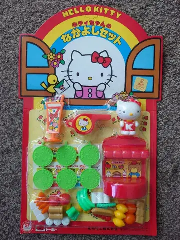 새상품 빈티지 상품 KITTY 키티 소꿉놀이 세트 초기 1976