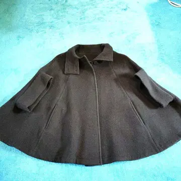 망토 코트 케이프 코트 블랙