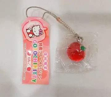 지역 한정 키티 특산 후르츠 버전 사과 마스코트 매듭 스트랩