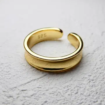 [ S925 ] 골드 컬러 여성용 반지 반지 여성용 심플