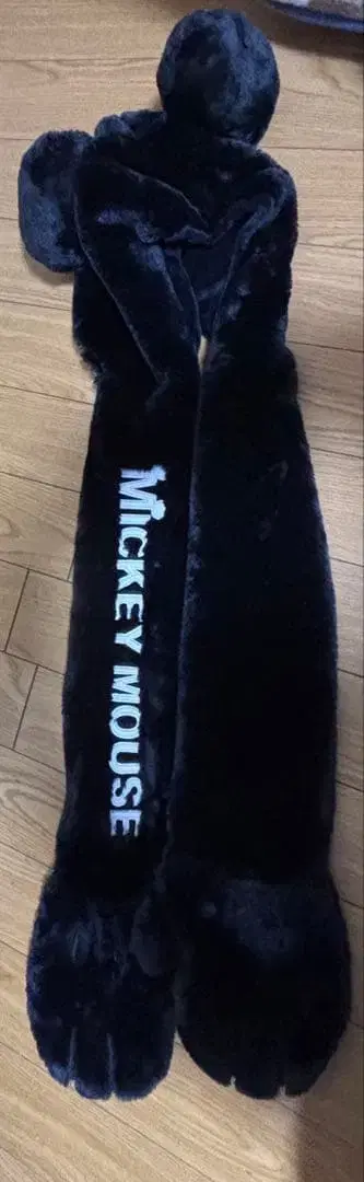 미키마우스 플리스 캡 블랙