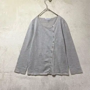 뉴요커 / 니트 가디건 / L / 비대칭 그레이