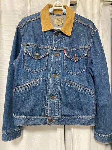 80s~90s BIG JOHN 데님 자켓 코듀로이 옷깃