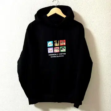 TXT 짱구는 못말려(크레용 신짱) 속기모 풀 후드티 블랙 LL 사이즈