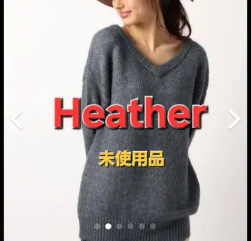 [ 미사용품 ] Heather MIX 보이프렌드 V 니트