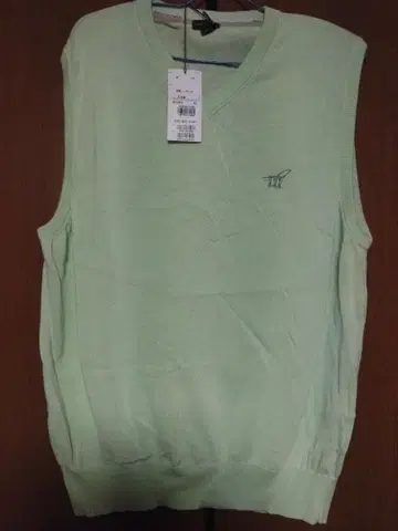 HENRYCOTTON 라임색 V넥 슬리브리스 베스트 새상품