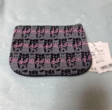 미사용 새상품 긴자와 레이스 지퍼 파우치 러시아 블루