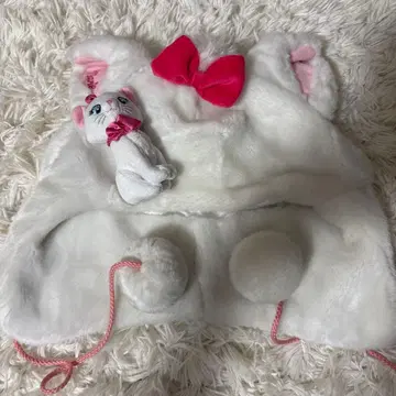 마리 고양이 귀 퍼 모자 (봉제 인형 포함)