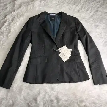 [ 미사용 택 포함 ] vivi 그레이 테일러드 자켓 스트라이프 L