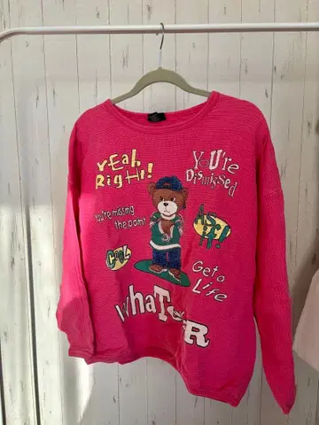 90년대 USA제 곰 맨투맨