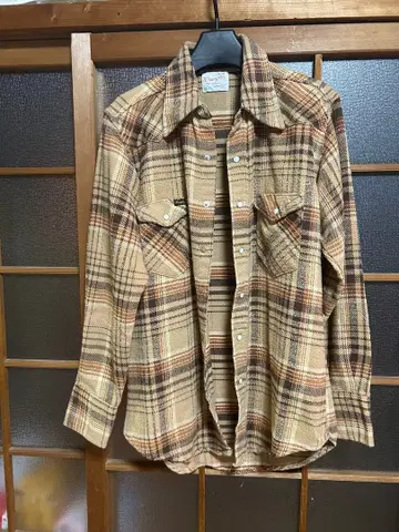 Wrangler USA제 체크 플란넬 셔츠 16 x 34