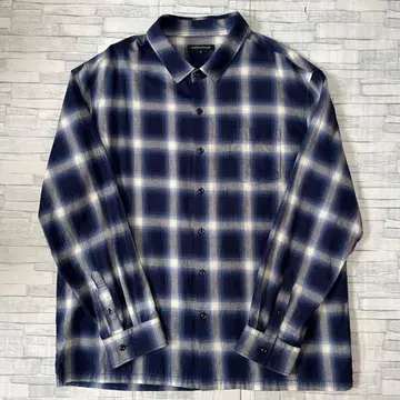 가르송 웨이브 옴브레 체크 셔츠 긴팔 셔츠 BD 셔츠 구제 의류
