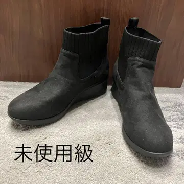 KIREIWALK 사이드 고어 부츠 스웨이드 블랙 23