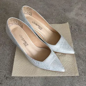 elegance 히미코 스틸레토 펌프스 브라이덜 실버 22