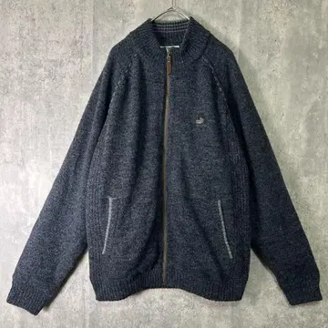 크로커다일 자수 로고 원 포인트 니트 스윙탑 울 가죽