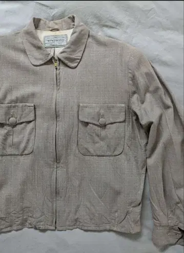 1950s 개버딘 자켓 개버딘 점퍼 카스리 패턴