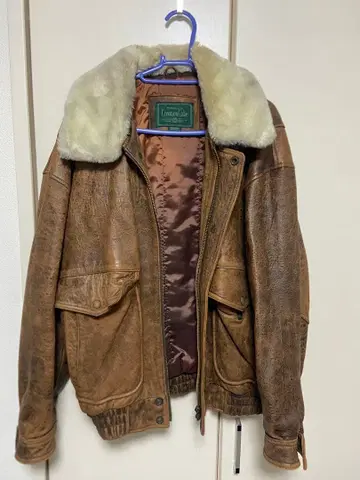 Creation Cube 브라운 가죽 자켓 M