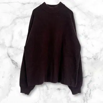 마우지 다크 브라운 터틀넥 긴팔 스웨터 니트 Free 무지