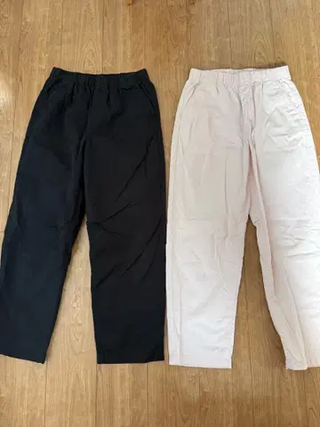 이지 테이퍼드 팬츠 무인양품 M 사이즈 블랙 핑크 2개 세트