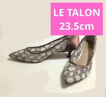 LETALON 레이스 자수 브라운 스틸레토 펌프스