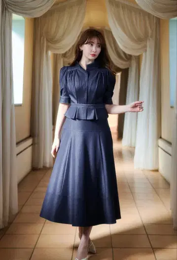 herlipto Menton Denim Shirt Dress