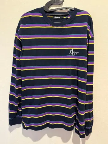 XLARGE 스트라이프 긴팔 티셔츠 남성용 L 사이즈