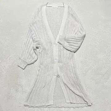 후즈 후 치코 리브 니트 가디건 롱 겉옷 루즈핏 플리츠