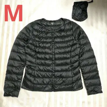 유니클로 울트라 라이트 다운 컴팩트 자켓 M 블랙 버튼