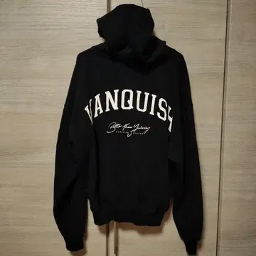 VANQUISH 블랙 후드 부착 후드티