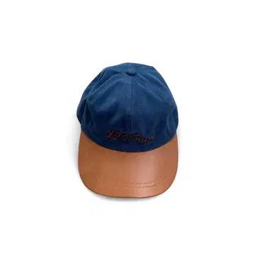 1980s llbean 2tone leather logo cap