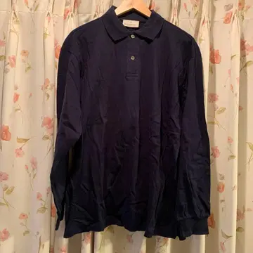 Ermenegildo Zegna 네이비 긴팔 피케 셔츠 L 사이즈