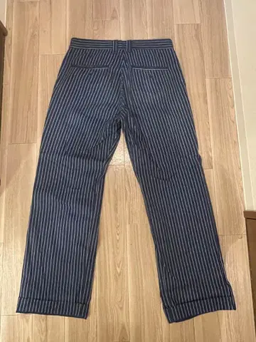 네이비 스트라이프 워크 팬츠 자켓 셋업