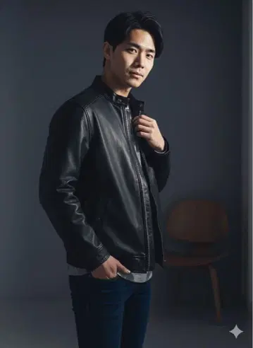 HARE 블랙 라이더 자켓 M