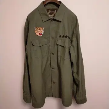 GLOBAL WORK 올리브 그린 셔츠 L