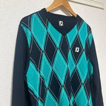 FOOT JOY 풋조이 긴팔 니트 스웨터 아가일 무늬 골프웨어