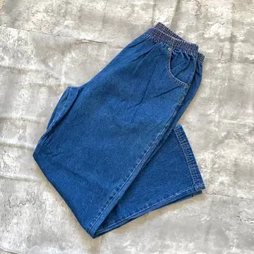 블루 데님 이지 팬츠 청바지