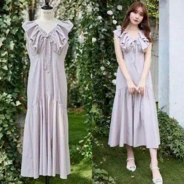 her lip to Destiny 러플 롱 드레스