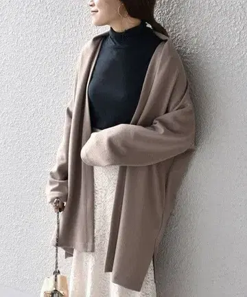 SHIPS 부클레 더블 페이스 가운 가디건