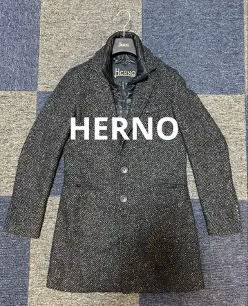 (새상품급) HERNO (헬레노) 체스터 코트 네이비 44