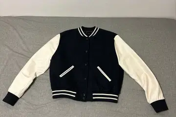 스픽 앤 스팬 바시티 자켓 블랙/화이트