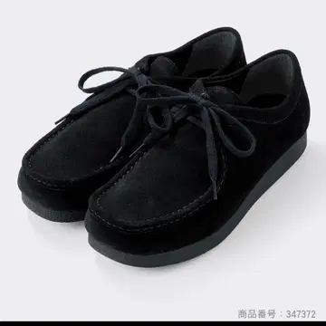 GU 블랙 스웨이드 모카신 23cm