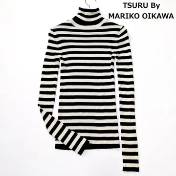 트루 바이 마리코 오이카와 Linda 스테디셀러 울 100% 터틀 니트