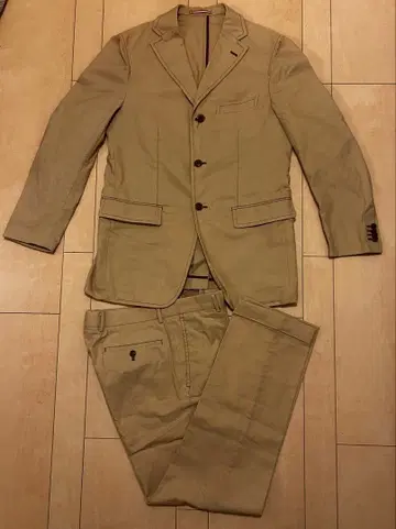 베이지 테일러드 자켓 & 팬츠 세트